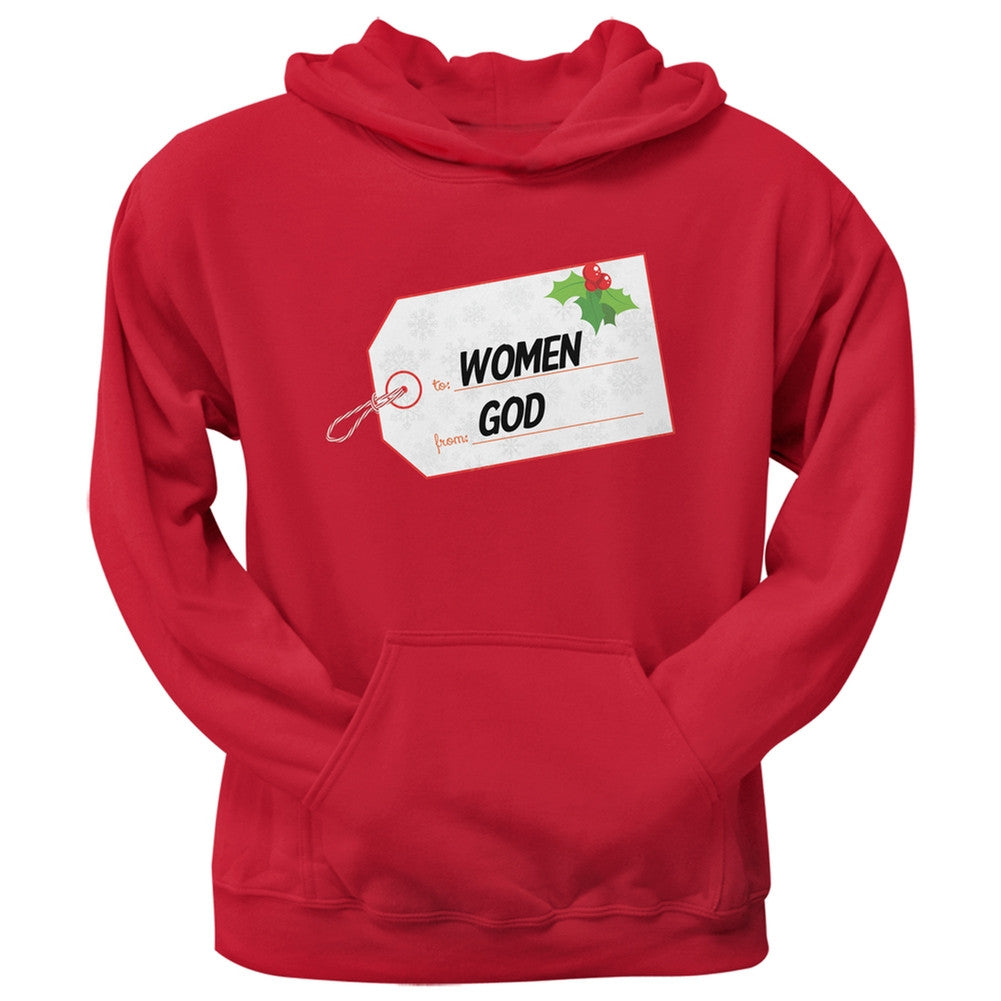 To Women From God Christmas Tag Red Adult Pullover Hoodie Men's Hoodies Old Glory