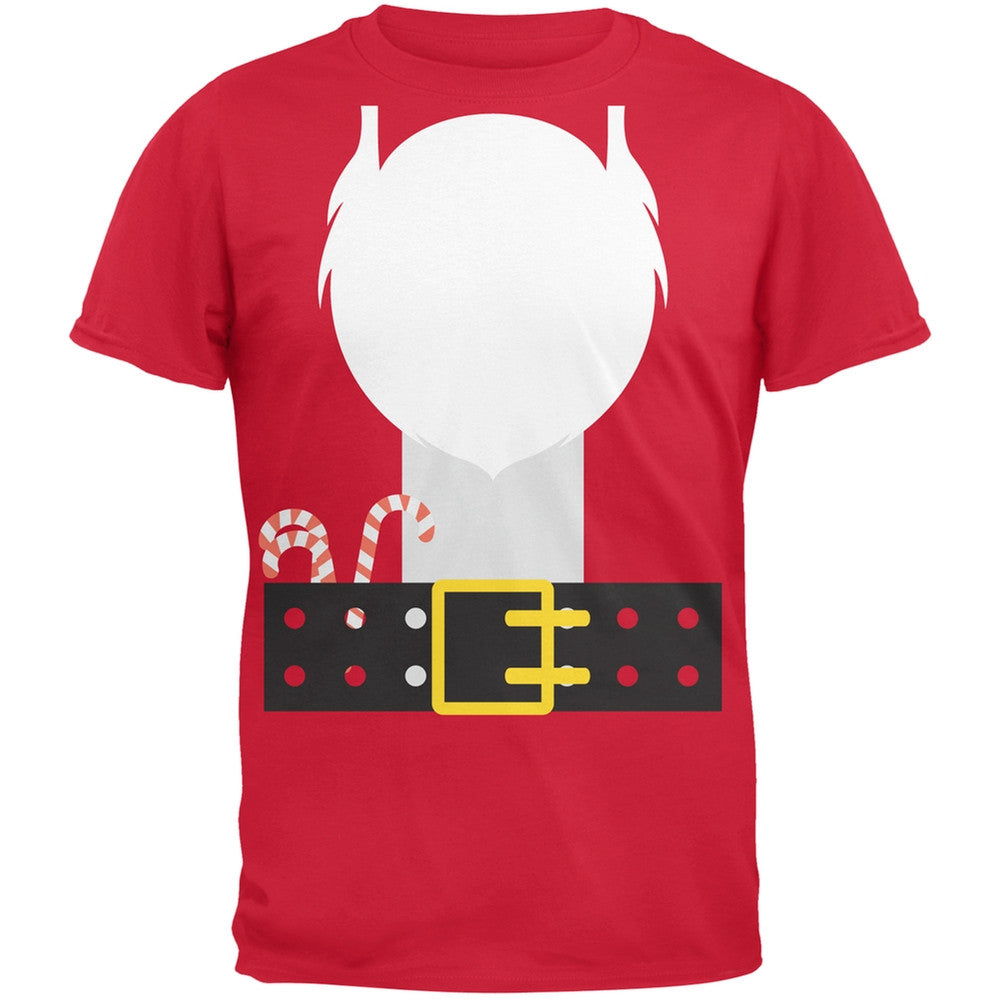 Santa Beard Costume Red Adult T-Shirt Men's T-Shirts Old Glory