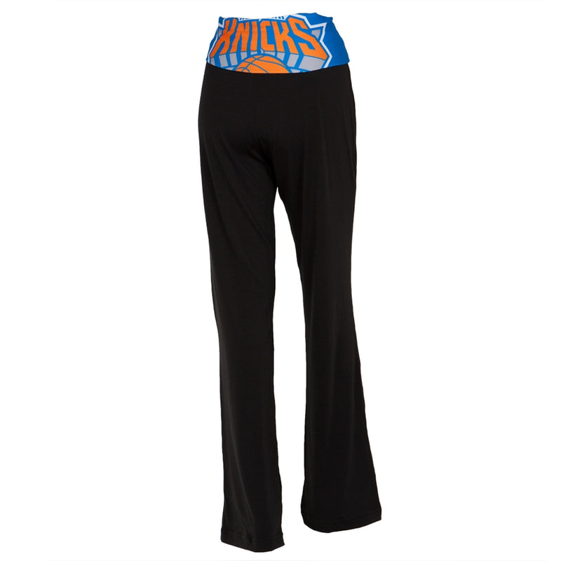 New York Knicks - Flip Down Waistband Logo Juniors Yoga Pants Women's Yoga Pants New York Knicks