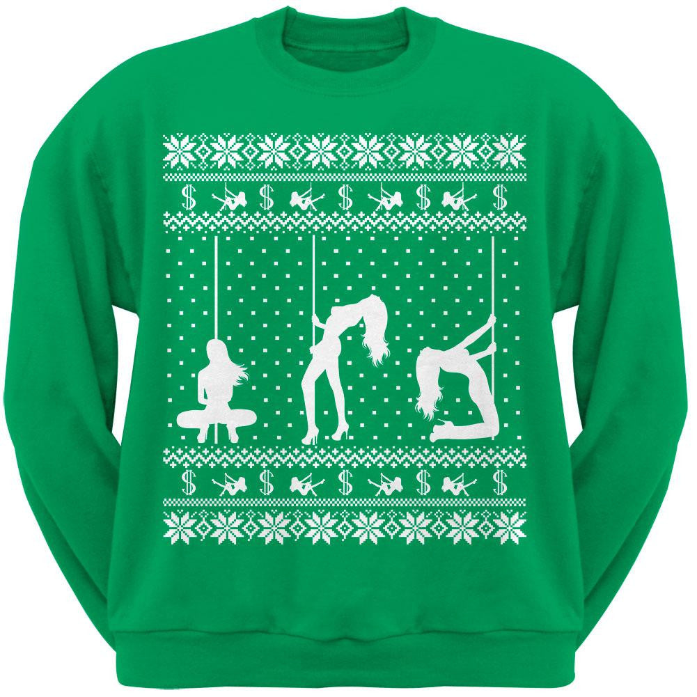 Stripper Silhouette Ugly Christmas Sweater Mens Sweatshirt Men's Sweatshirts Old Glory