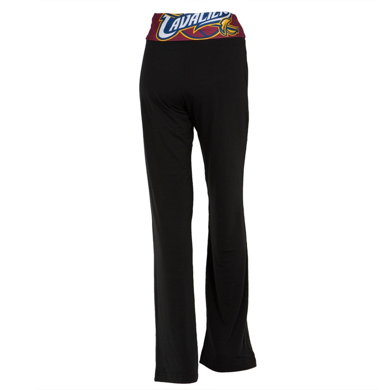 Cleveland Cavaliers - Flip Down Waistband Logo Juniors Yoga Pants Women's Yoga Pants Cleveland Cavaliers