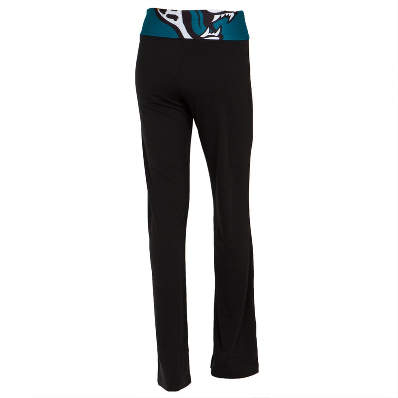 Jacksonville Jaguars - Flip Down Waistband Logo Juniors Yoga Pants Women's Yoga Pants Jacksonville Jaguars