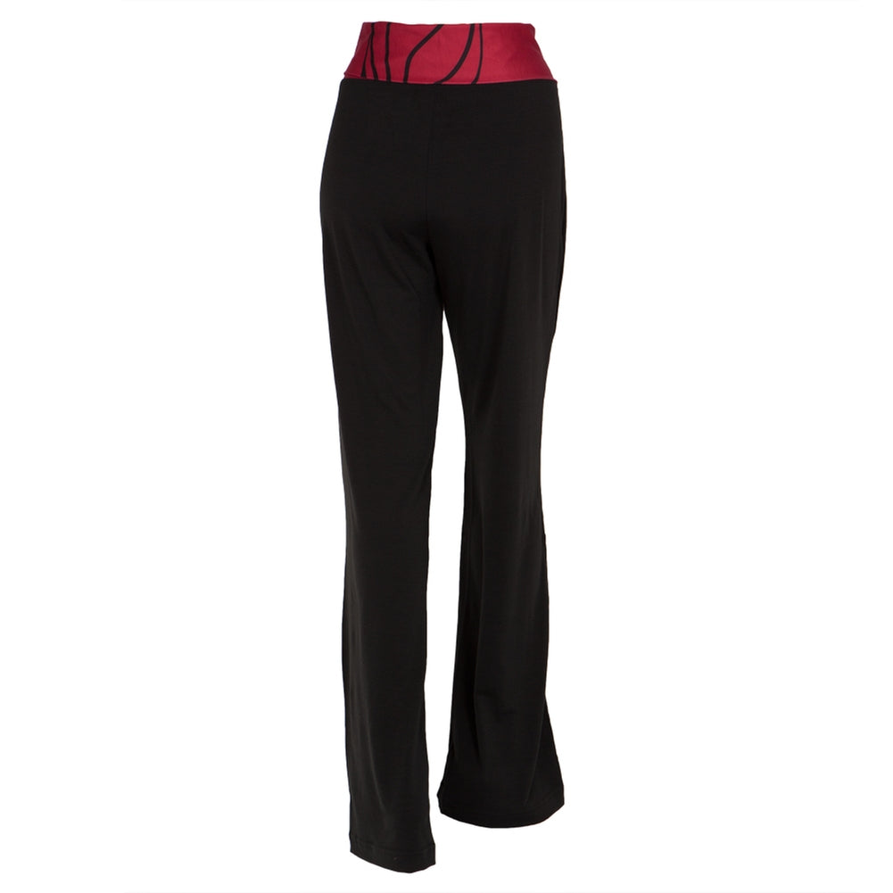 Miami Heat - Flip Down Waistband Logo Juniors Yoga Pants Women's Yoga Pants Miami Heat