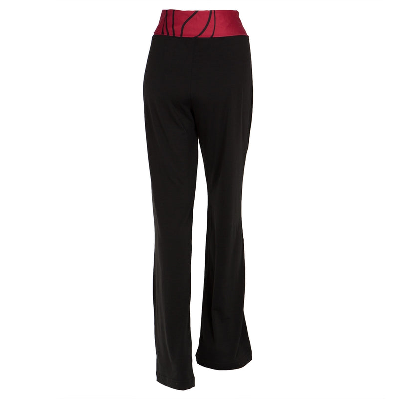 Miami Heat - Flip Down Waistband Logo Juniors Yoga Pants Women's Yoga Pants Miami Heat