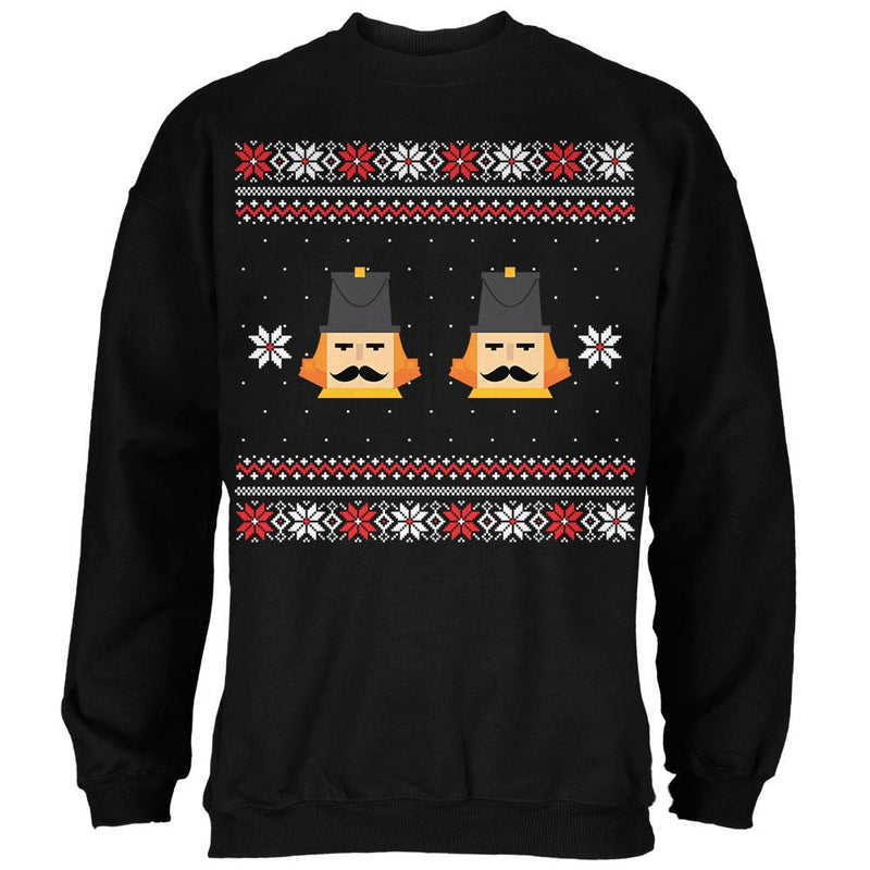 Nutcracker Full Color Ugly Christmas Sweater Black Adult Crew Neck Sweatshirt Men's Sweatshirts Old Glory