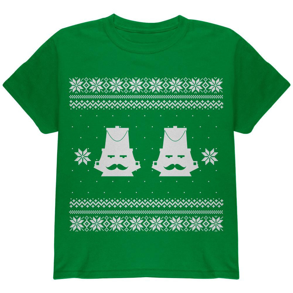 Nutcracker Ugly Christmas Sweater Black Youth T-Shirt Youth T-Shirts Old Glory