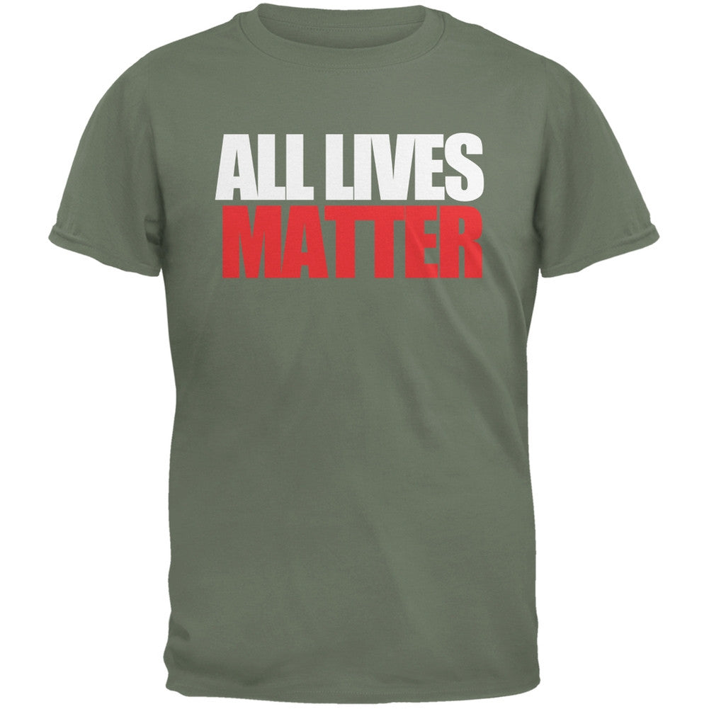 All Lives Matter Black Adult T-Shirt Men's T-Shirts Old Glory