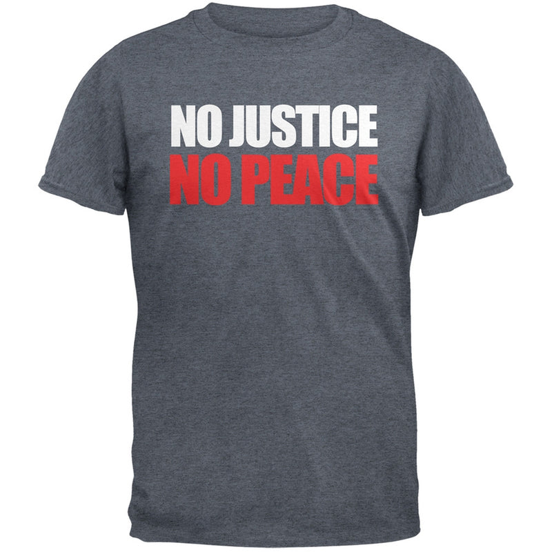 No Justice No Peace Military Green Adult T-Shirt Men's T-Shirts Old Glory