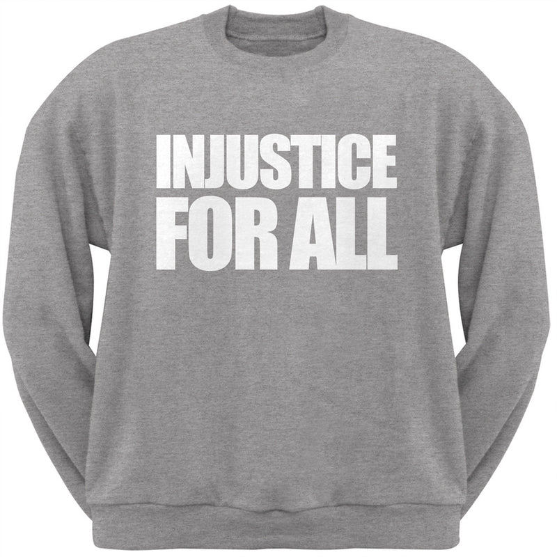 Injustice For All Black Adult Crew Neck Sweatshirt Men's Sweatshirts Old Glory