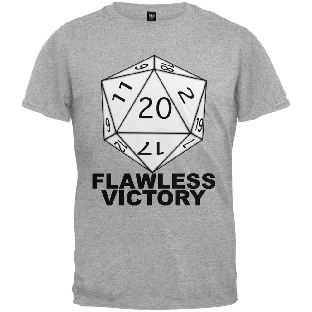 Flawless Victory D20 Role Playing Game Grey Youth T-Shirt Youth T-Shirts Old Glory SM Grey