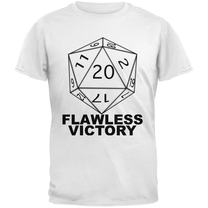 Flawless Victory D20 Role Playing Game Grey Youth T-Shirt Youth T-Shirts Old Glory SM White