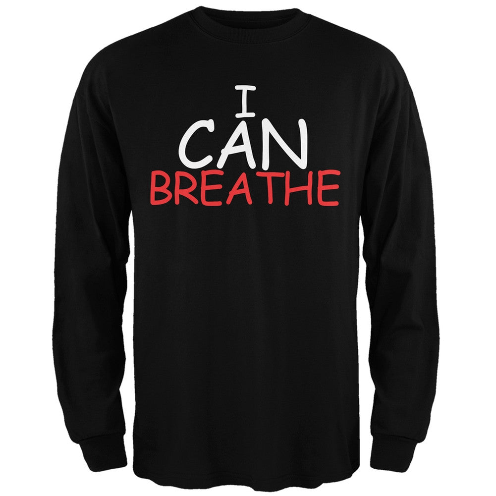 I Can Breathe Black Adult Long Sleeve T-Shirt Men's Long Sleeves Old Glory