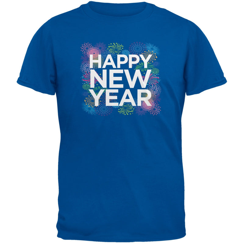 Happy New Year Fireworks Black Youth T-Shirt Youth T-Shirts Old Glory