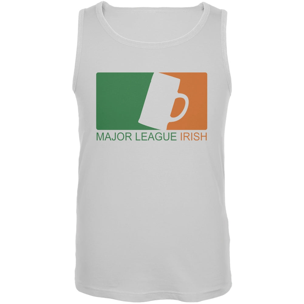 St. Patricks Day - Major League Irish Beer White Adult Tank Top Men's Tank Tops Old Glory 2XL White