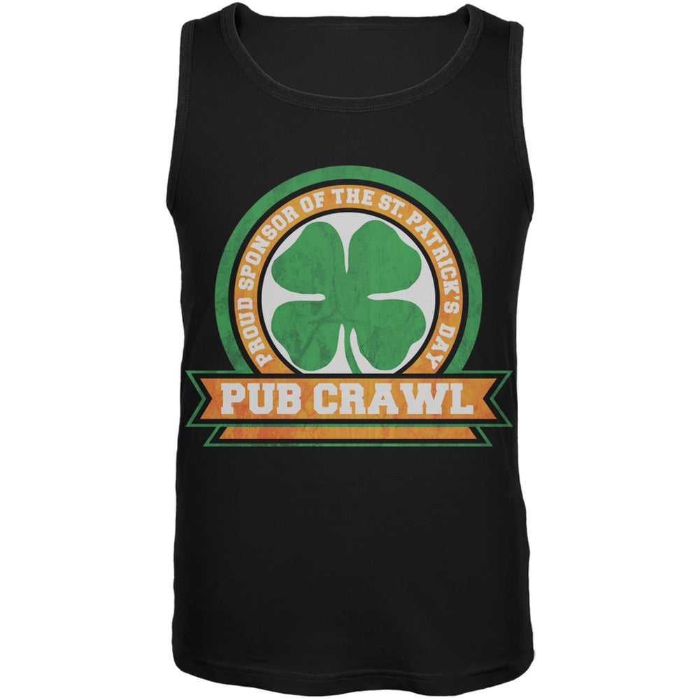St. Patricks Day - Pub Crawl Black Adult Tank Top Men's Tank Tops Old Glory 2XL Black