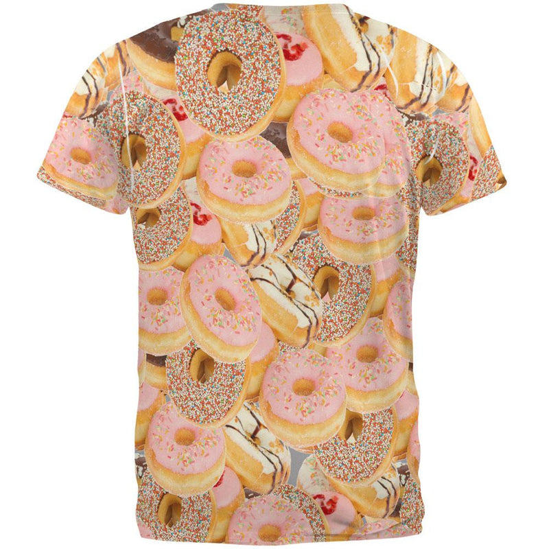 Donuts All Over Adult T-Shirt Men's T-Shirts Old Glory