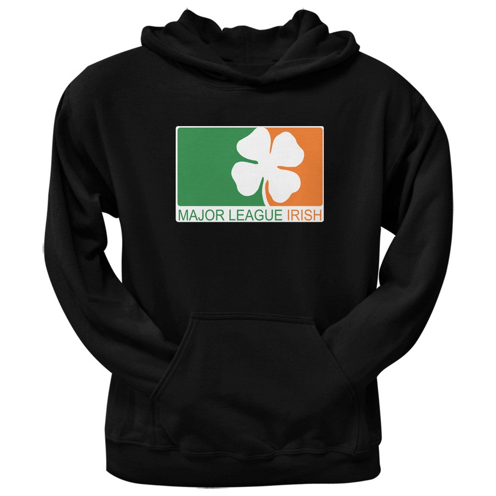 St. Patricks Day - Major League Irish Clover Black Adult Pullover Hoodie Men's Hoodies Old Glory