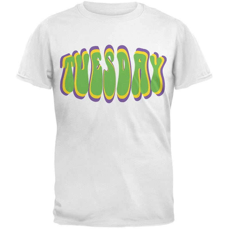 Mardi Gras - Fat Tuesday Mardi Gras Black Adult T-Shirt Men's T-Shirts Old Glory