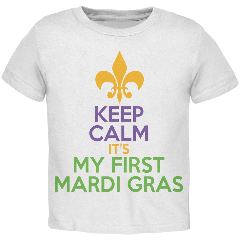 Mardi Gras - My First Mardi Gras Black Toddler T-Shirt Toddler T-Shirts Old Glory