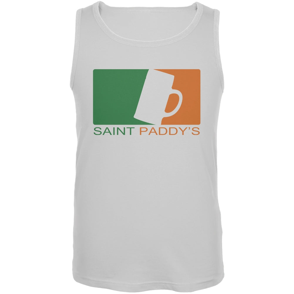 St. Patricks Day - Saint Paddy's Day Beer Mug White Adult Soft Tank Top Men's Tank Tops Old Glory 2XL White