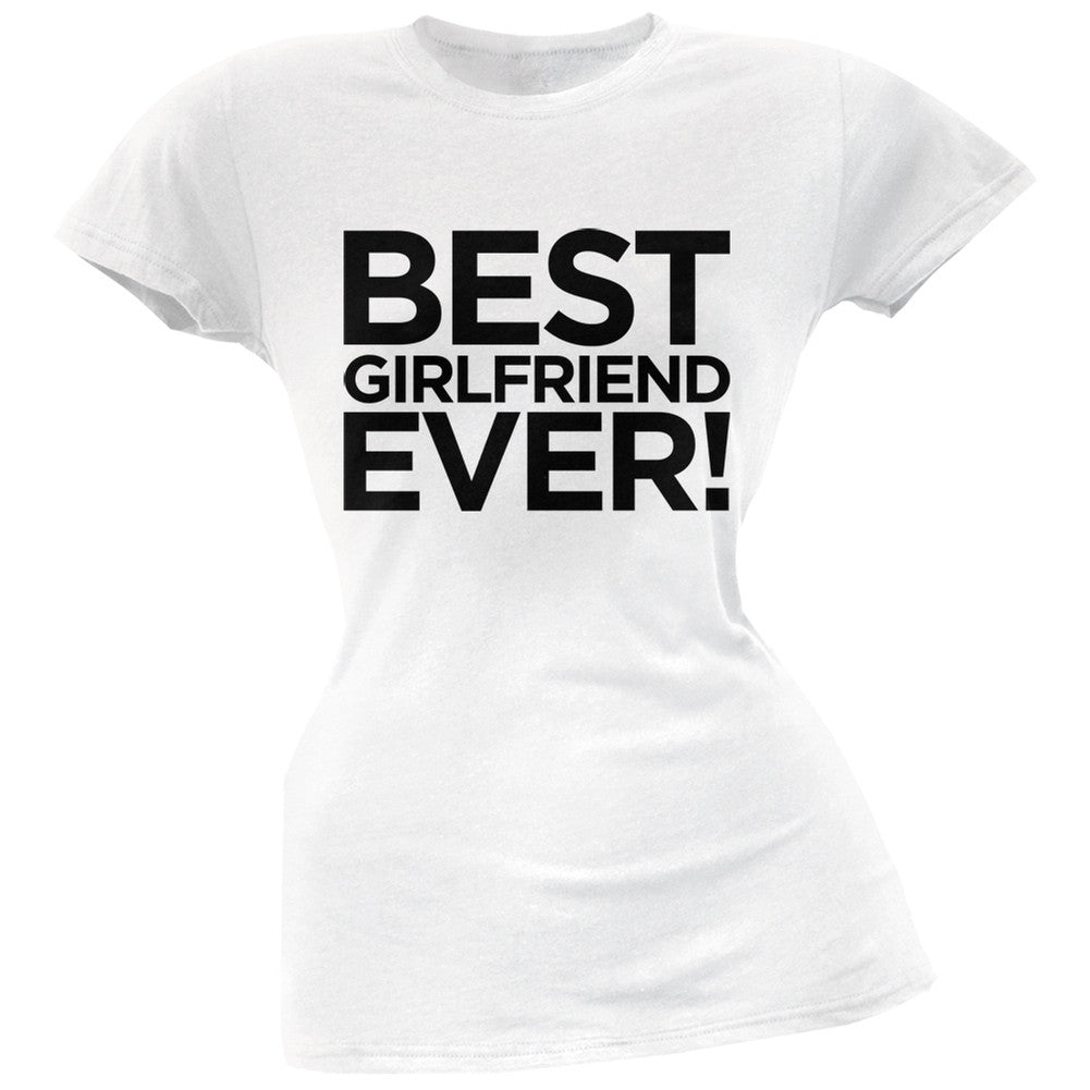 Best Girlfriend Ever Black Soft Juniors T-Shirt Juniors T-Shirts Old Glory