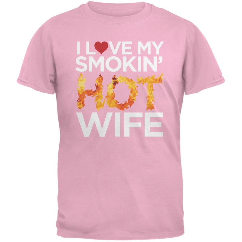 Valentine's Day - I Love My Smokin Hot Wife Black Adult T-Shirt Men's T-Shirts Old Glory