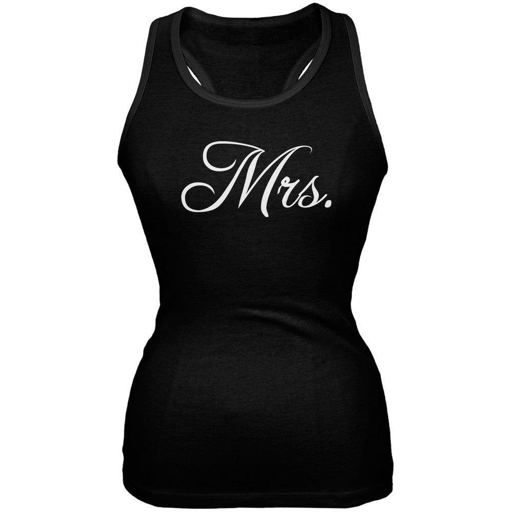 Fancy Mrs. Black Juniors Soft Tank Top Juniors Tank Tops Old Glory 2XL Black