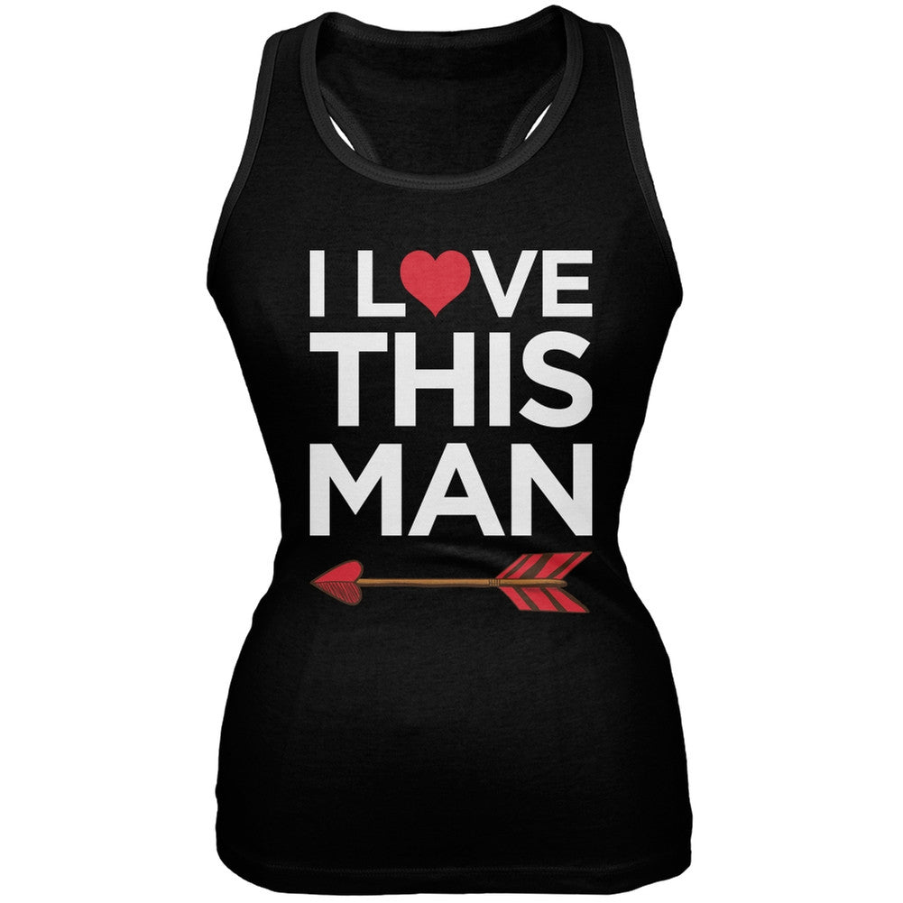 I Love This Man Black Juniors Soft Tank Top Juniors Tank Tops Old Glory 2XL Black