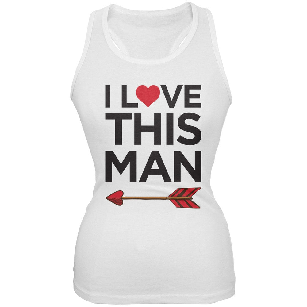 I Love This Man White Juniors Soft Tank Top Juniors Tank Tops Old Glory 2XL White