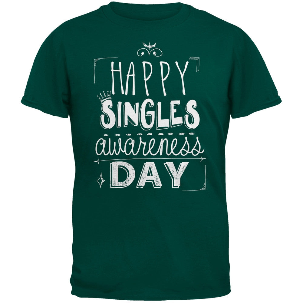 Happy Singles Awareness Day Brown Adult T-Shirt Men's T-Shirts Old Glory