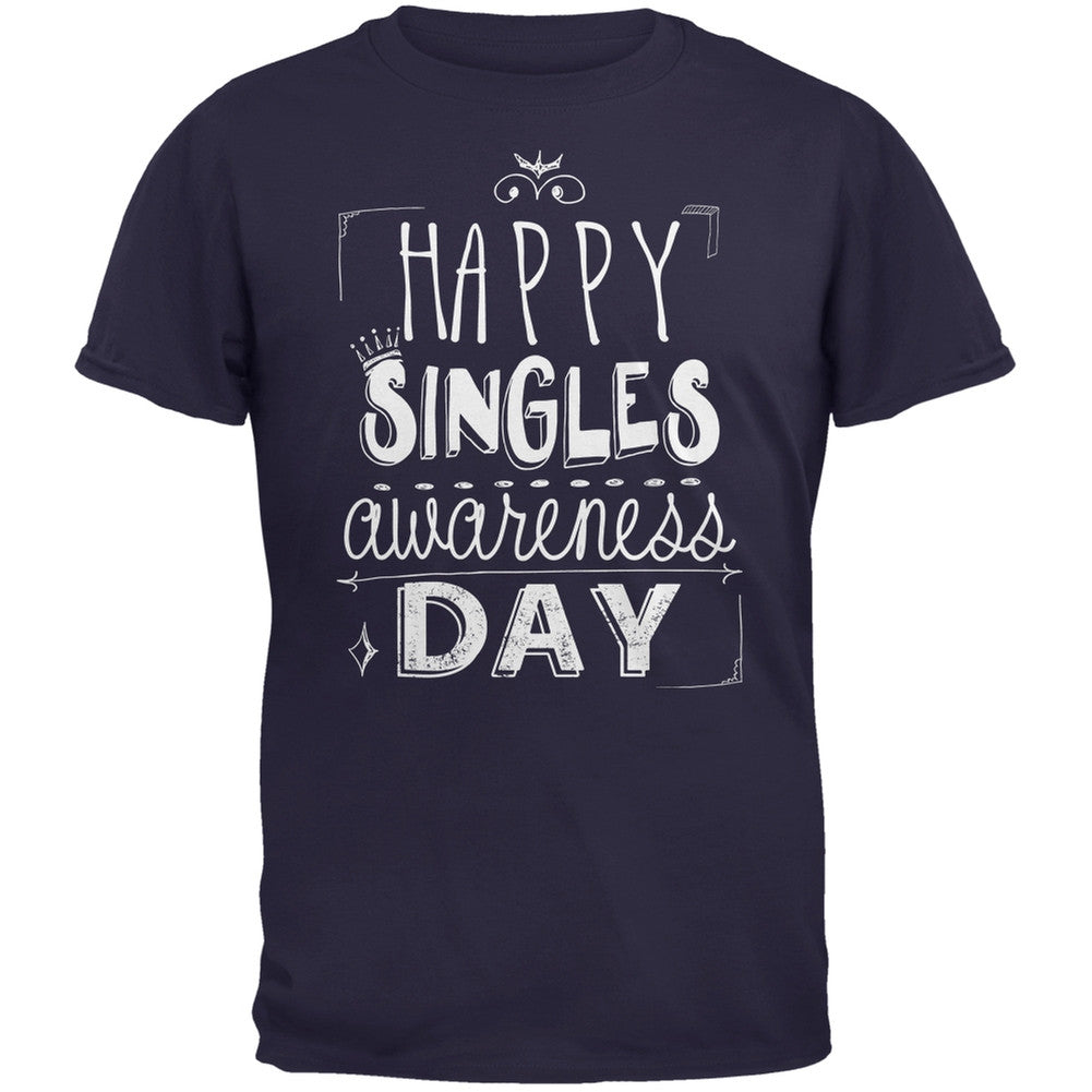 Happy Singles Awareness Day Brown Adult T-Shirt Men's T-Shirts Old Glory