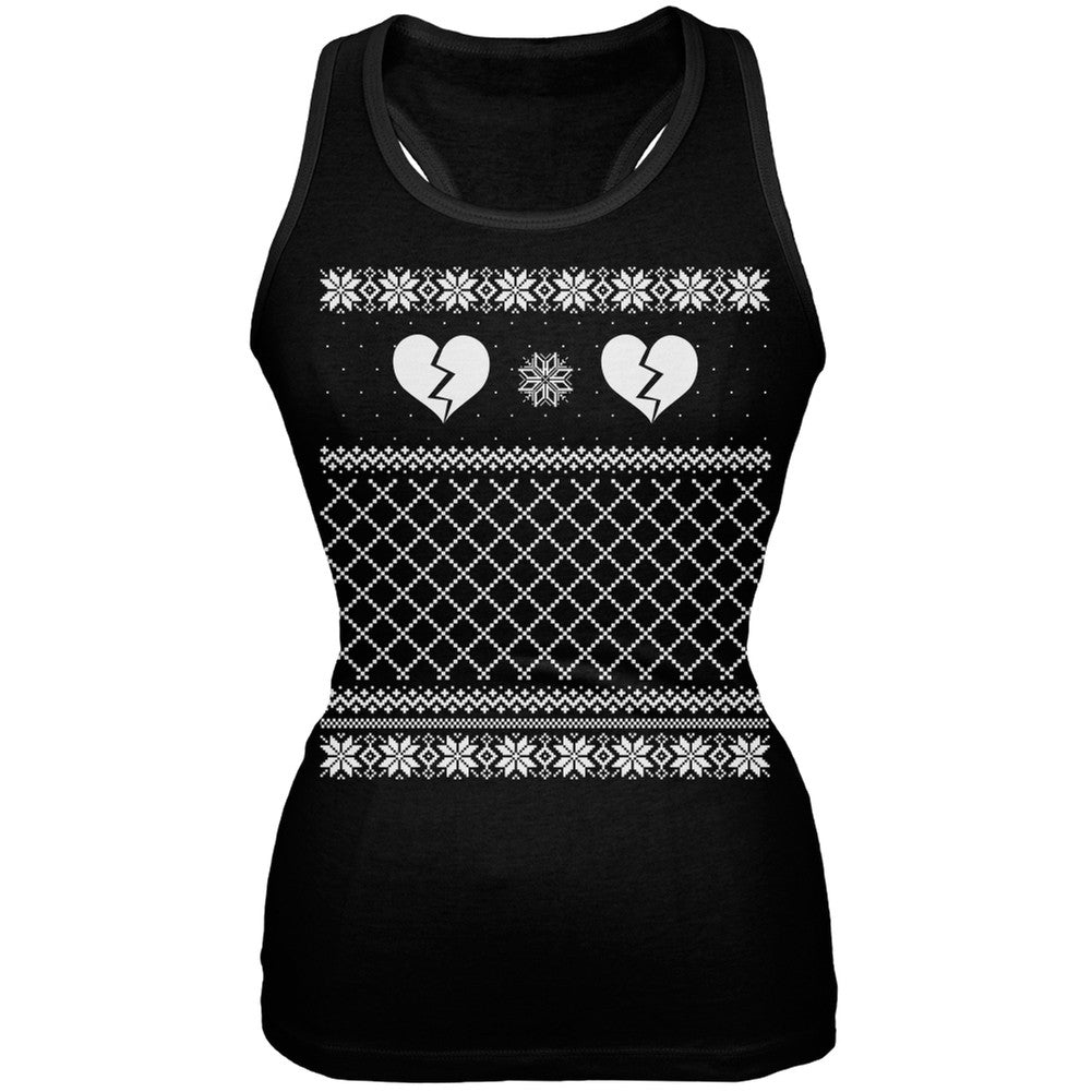 Anti Love Ugly Sweater Black Juniors Soft Tank Top Juniors Tank Tops Old Glory 2XL Red