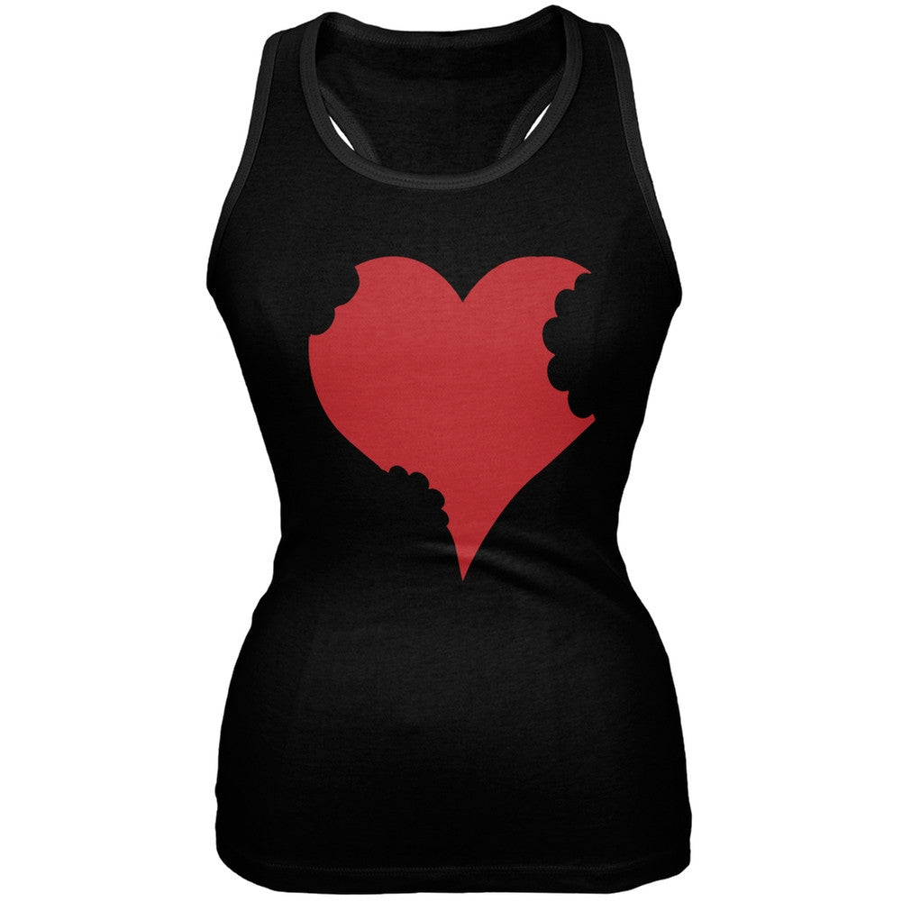 Bitten Heart Black Juniors Soft Tank Top Juniors Tank Tops Old Glory 2XL Black