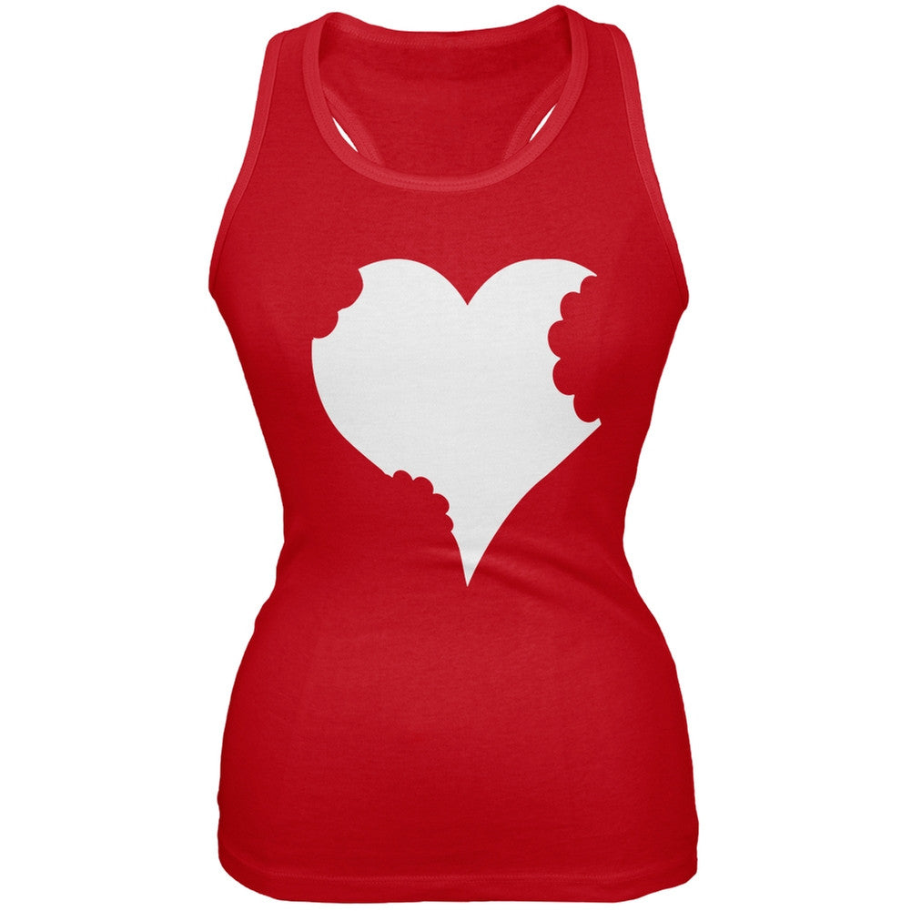 Bitten Heart Red Juniors Soft Tank Top Juniors Tank Tops Old Glory 2XL Red