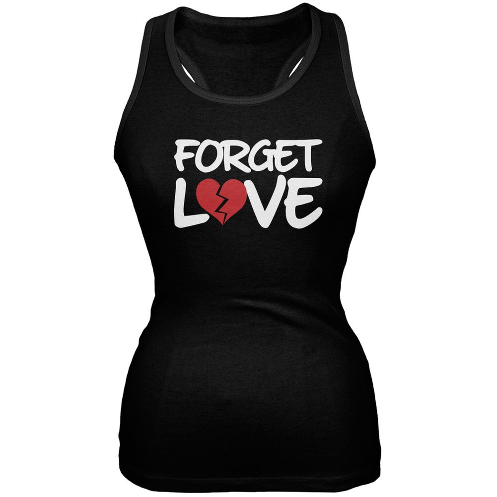 Forget Love Black Juniors Soft Tank Top Juniors Tank Tops Old Glory 2XL Black