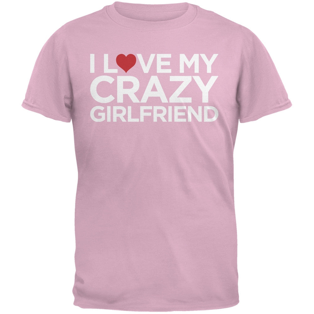 I Love My Crazy Girlfriend Black Adult T-Shirt Men's T-Shirts Old Glory