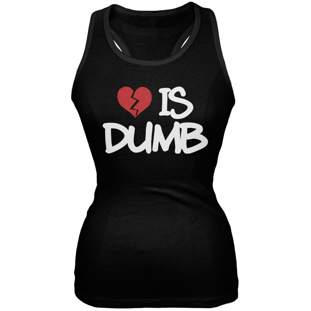 Love is Dumb Black Juniors Soft Tank Top Juniors Tank Tops Old Glory 2XL Black