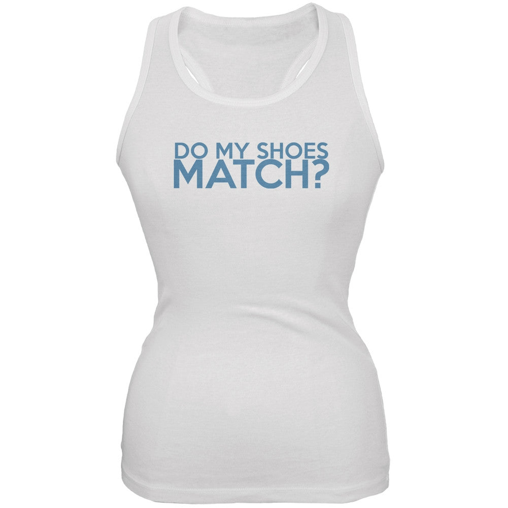 Do My Shoes Match White Juniors Soft Tank Top Juniors Tank Tops Old Glory 2XL White