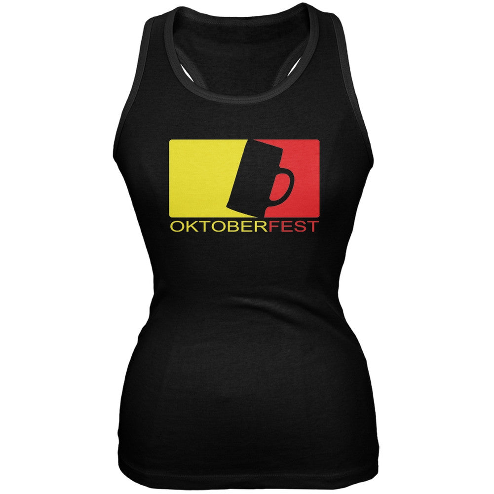 Oktoberfest Beer Black Juniors Soft Tank Top Juniors Tank Tops Old Glory SM Black