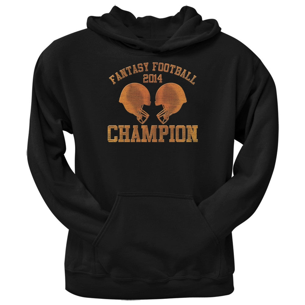 Fantasy Football Champion 2014 Black Adult Pullover Hoodie Men's Hoodies Old Glory