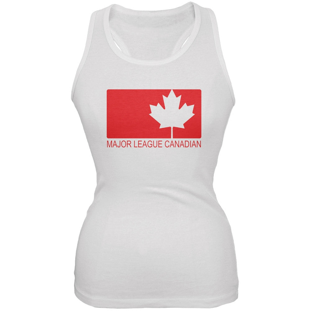 Major League Canadian White Juniors Soft Tank Top Juniors Tank Tops Old Glory 2XL White