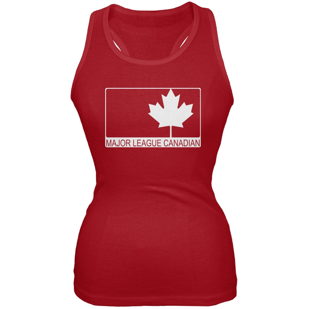 Major League Canadian Red Juniors Soft Tank Top Juniors Tank Tops Old Glory 2XL Red