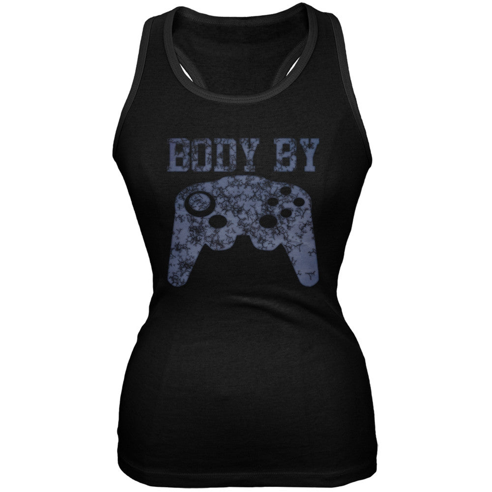 Body by Console Black Juniors Soft Tank Top Juniors Tank Tops Old Glory 2XL Black