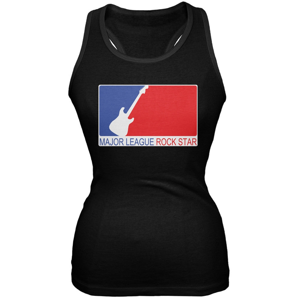 Major League Rock Star Black Juniors Soft Tank Top Juniors Tank Tops Old Glory 2XL Black