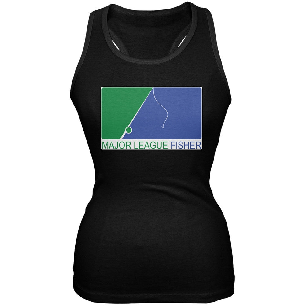 Major League Fisher Black Juniors Soft Tank Top Juniors Tank Tops Old Glory 2XL Black