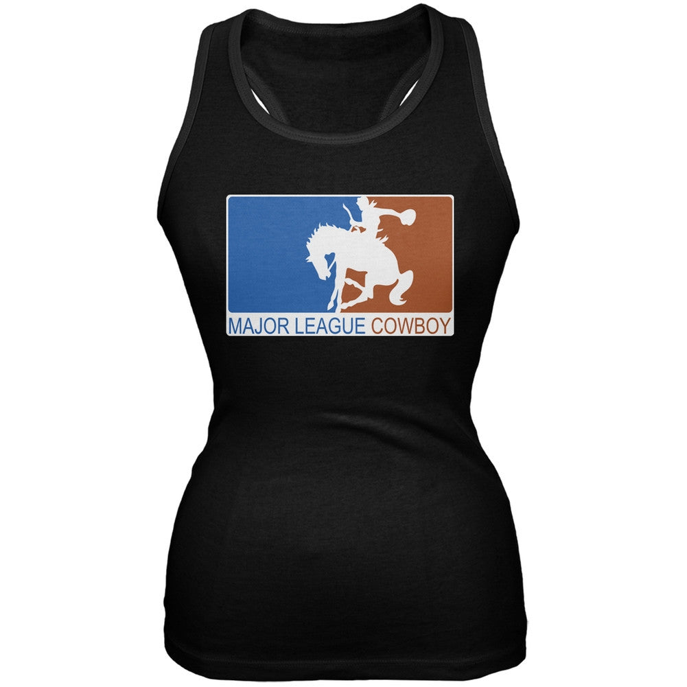 Major League Cowboy Black Juniors Soft Tank Top Juniors Tank Tops Old Glory 2XL Black