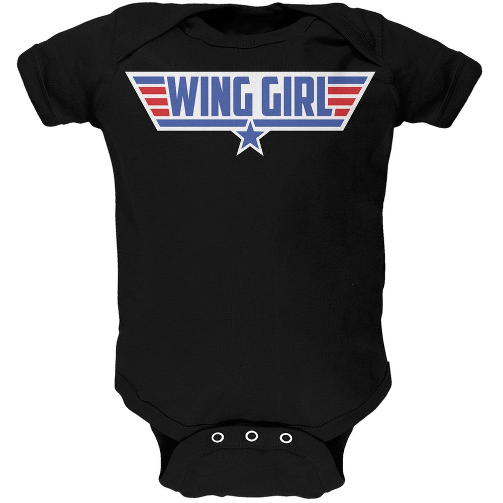 Wing Girl Black Soft Baby One Piece Baby One Piece Old Glory