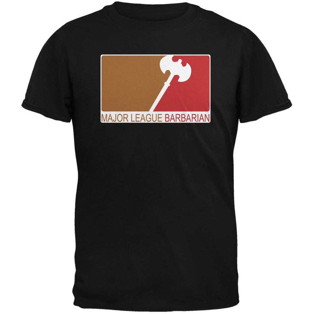 Major League Barbarian Black Adult T-Shirt Men's T-Shirts Old Glory SM Black