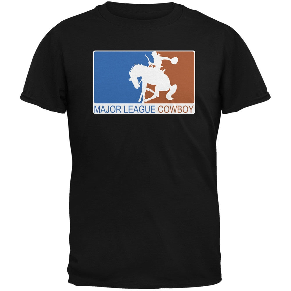 Major League Cowboy Black Adult T-Shirt Men's T-Shirts Old Glory