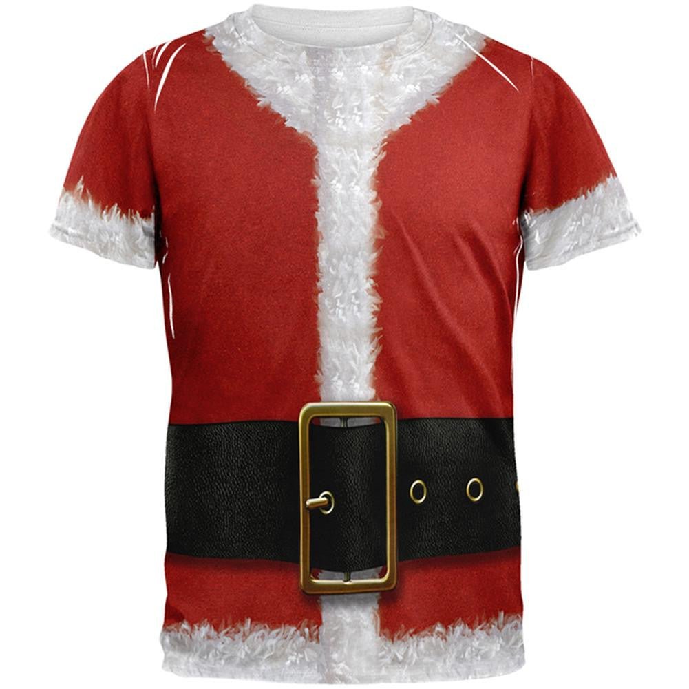 Santa Claus Costume All Over Adult T-Shirt Men's T-Shirts Old Glory 2XL Multi